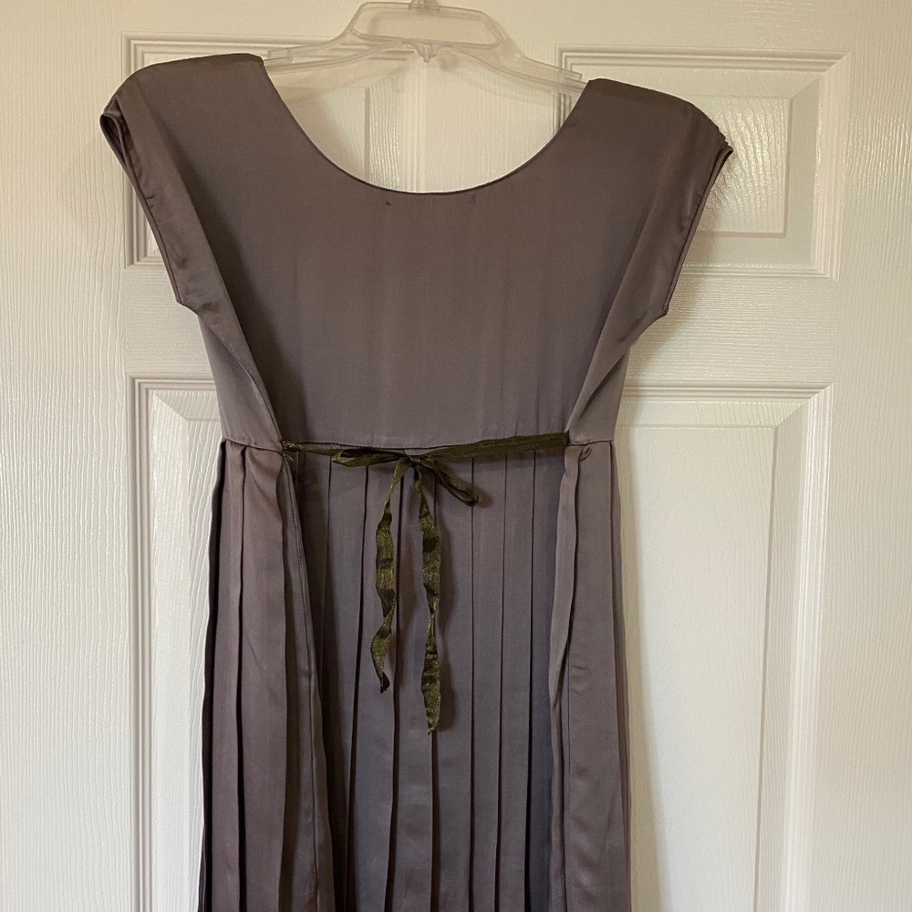 Joshi Tea-length Designer Silk Dress - Picture 2 of 9